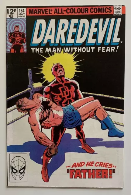 Daredevil #164 Origin retold. Bronze age issue (Marvel 1980) FN/VF condition.