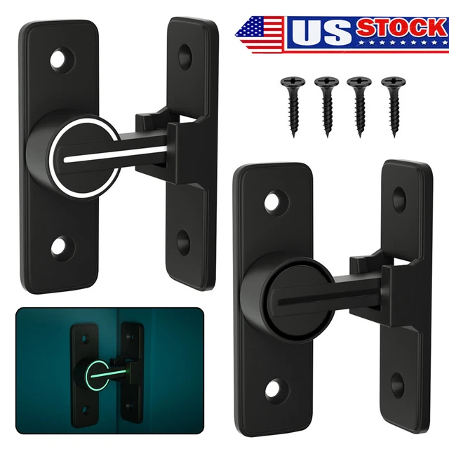 2023 Barn Door Lock Heavy Duty Sliding Barn Door Latch Lock 90 Degree Gate Latch
