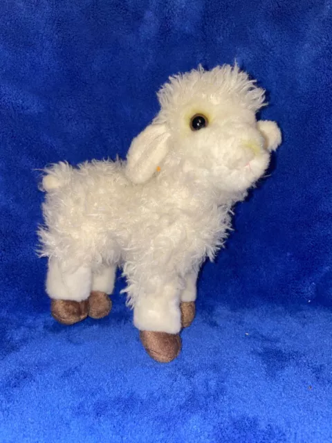 Aurora Miyoni Lamb Sheep stuffed animal baby toy plush 8" white farm