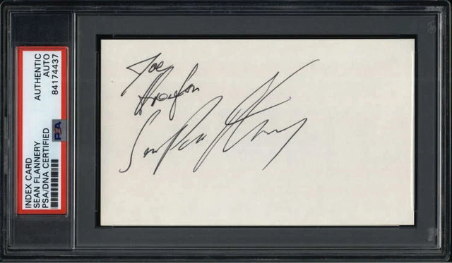 Sean Flannery Actor The Boondock Saints Signed 3" x 5" Index Card PSA/DNA