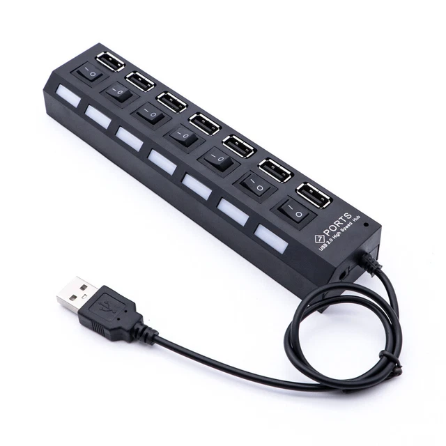 ORICO USB 3.0 Hub Mit 4 Ports & USB-C Stromversorgung – 5 Gbit/s, Plug & Play, Für Laptop & PC