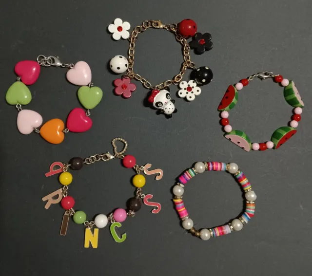 Kids Girls Toddler Jewelry Bracelets  (Lot Of 5)