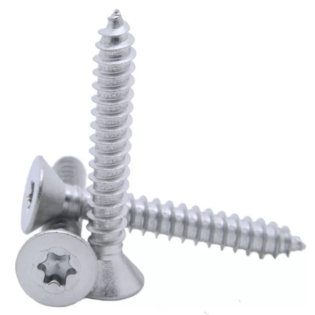 No.8 No.10 No.12 A2 STAINLESS STEEL TORX COUNTERSUNK SELF TAPPERS TAPPING SCREWS