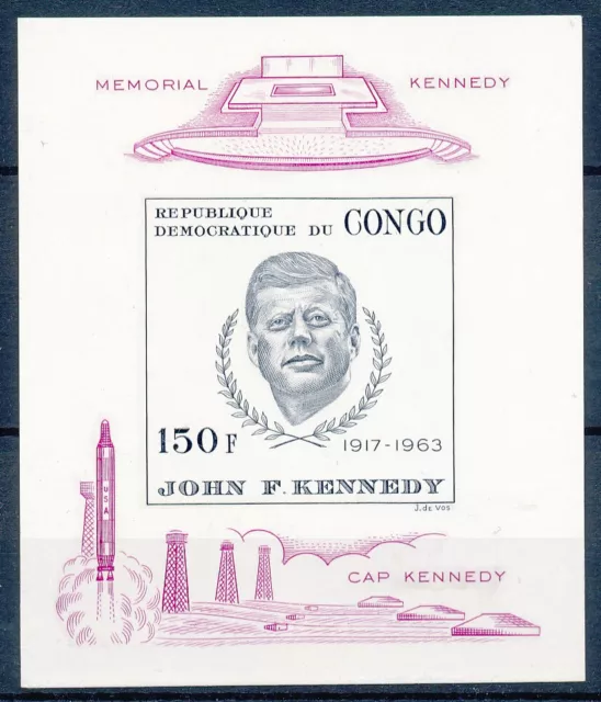 [BIN9798] Congo 1966 JFK good sheet very fine MNH imperf