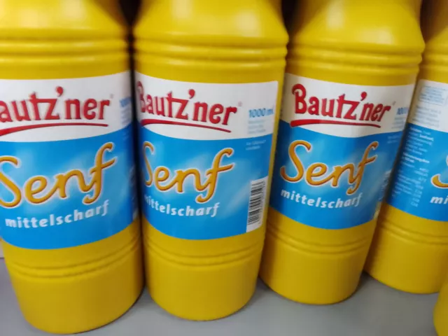 5x Bautzner Senf Mittelscharf à 1L NEU