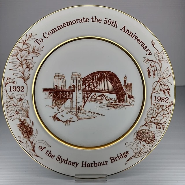 THE SYDNEY HARBOUR Bridge Commemorative Plate 1932-1982 Australian ...