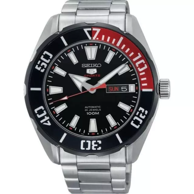 New Seiko 5 Sports SRPC57K1 100m Automatic SRPC57 Black Dial