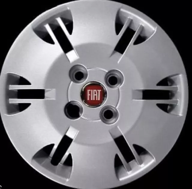 Set4 Coppa Ruota Copricerchio FIAT PANDA 03 Dynamic 13 pollici Logo rosso 1231lr