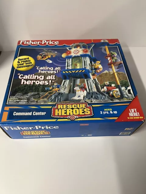 fisher price Rescue Heroes Command Centre New Old Stock Sealed Rare Mattel 1990