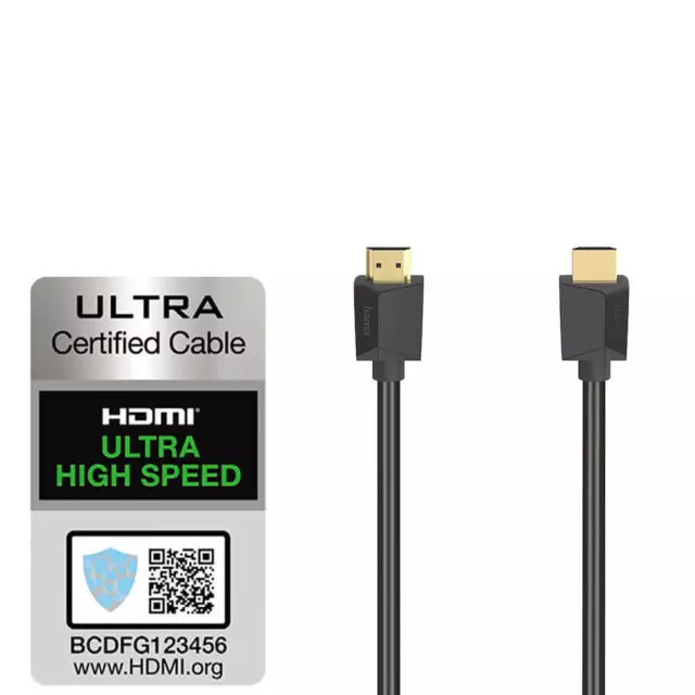 Hama 8K 3M Ultra High Speed Zertifiziert HDMI Kabel,Stecker - Stecker,48Gbit/S -