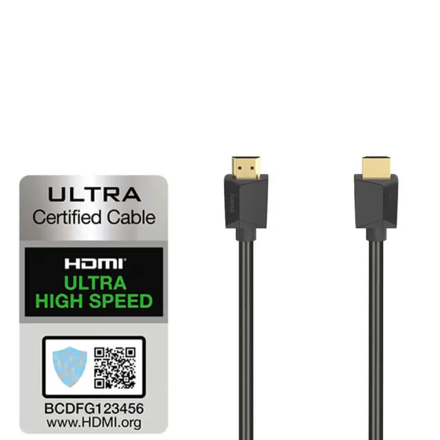 Câble HDMI™ ultra hte vit., certif., f. mâle - f. mâle, 8K, alu, 3