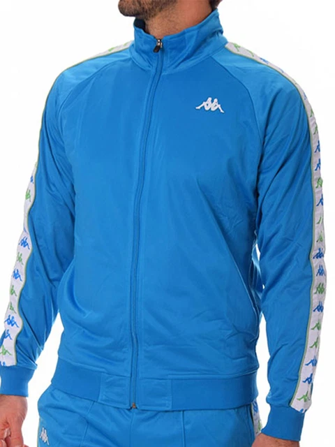 KAPPA 222 BANDA Anniston Slim Giacca Uomo Tricot Felpa Garzata