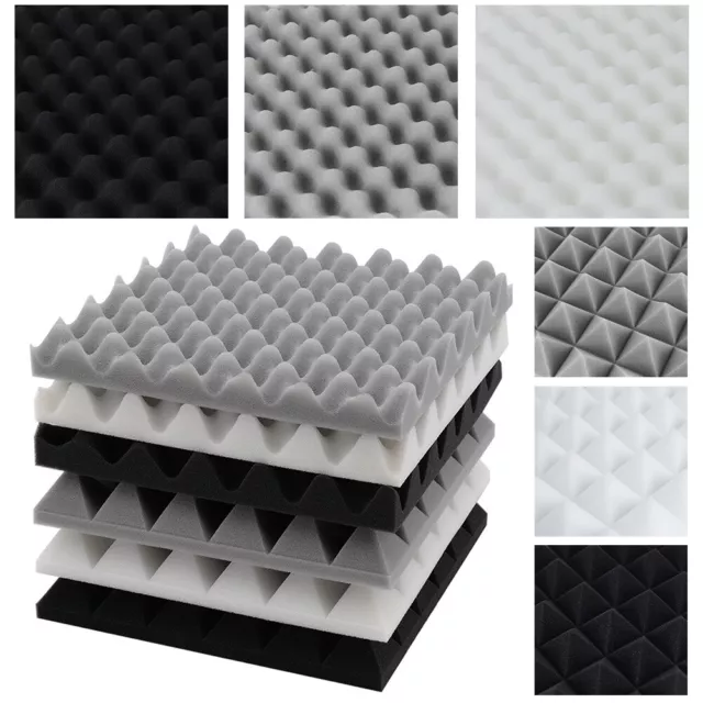 12 Pack Acoustic Panel Tiles Sound Proofing Foam Pads Home Studio Wall Treatment