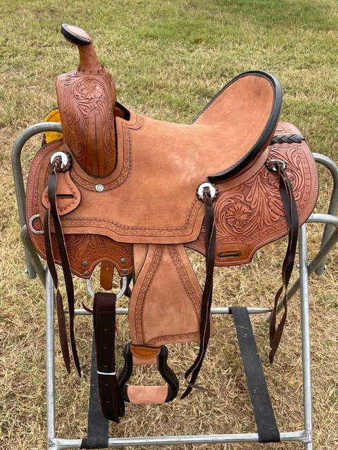 Ensemble De Selle Western Selle Barrel Racing Horse Pleasure Cuir