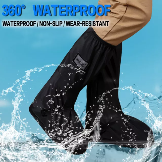 Reusable Overshoe Cycling Motorcycle Bike Rain Boot Shoes Cover Waterproof J