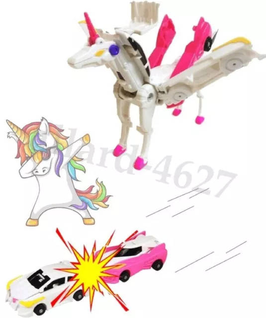 Unicorn Deformation Transformers Action Figures Robot Vehicles Car Girls Toys