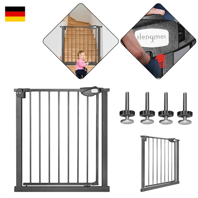 Treppenschutzgitter Baby Kinder Türgitter Treppengitter ohne Bohren Auto-Close #