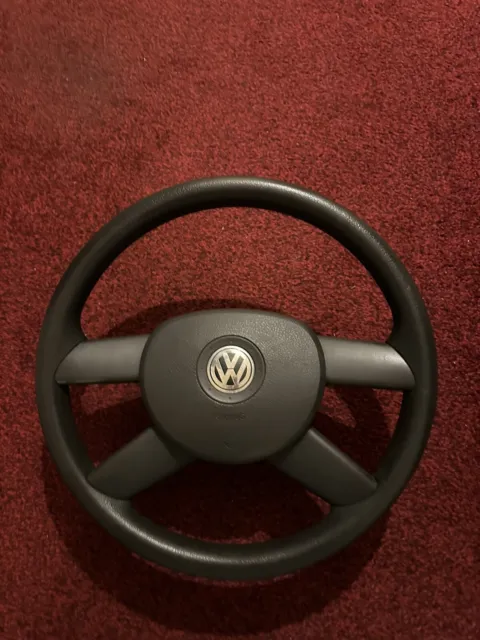2002-2009 Mk4 Volkswagen Polo Black Rubber Steering Wheel With Airbag