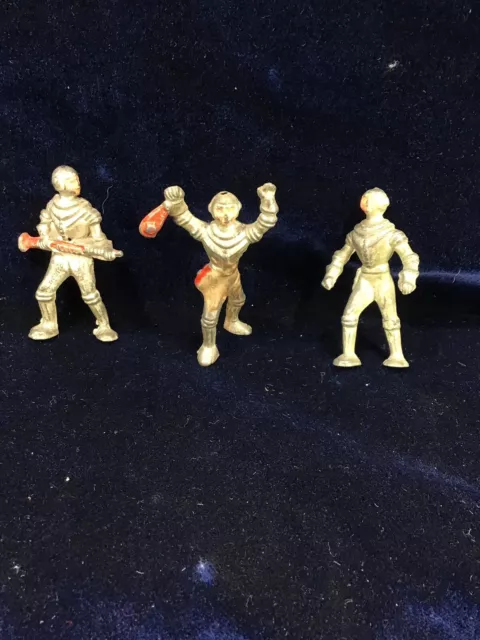 CHERILEA 1950s LEAD JOURNEY INTO SPACE SERIES SPACEMEN WITH RAYGUN Set Of 3