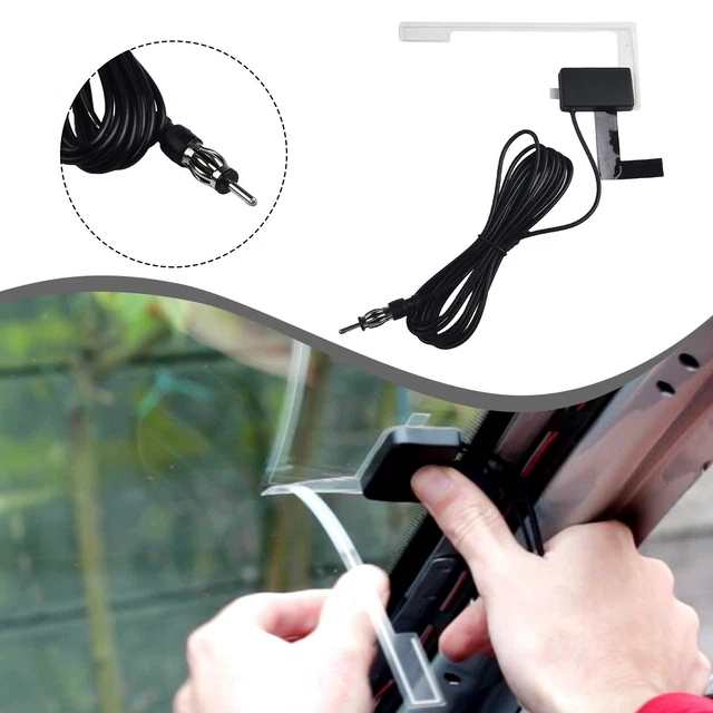 All Car Audio Compatible Universal DAB+FM Windshield Glass Mount Antenna