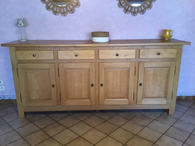 ANCIEN GRAND ET Long BUFFET ou BAHUT en Chêne Massif / Long 2m60 EUR