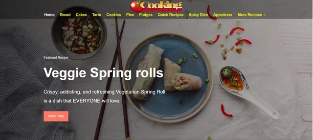 Cooking Recipes  WordPress Full  Website...Pulls articles automatically