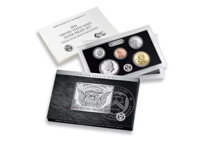 2024~S Us Mint Silver Proof Set Deep Cameo 10 Coins Box/Coa Pre~Sale Ships 4/30