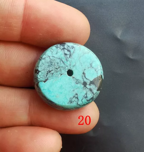 Donut Circle Natural old Turquoise stone Loose gemstone beads,chinese hubei