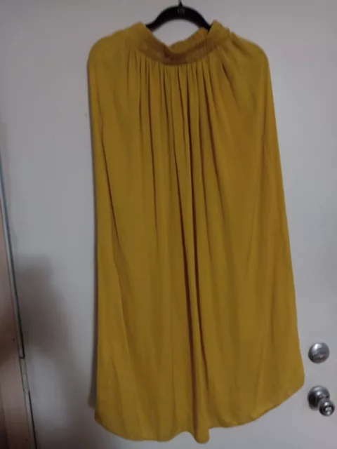 Forever 21 Contemporary Long Maxi Wisp  Skirt Yellow Size Small