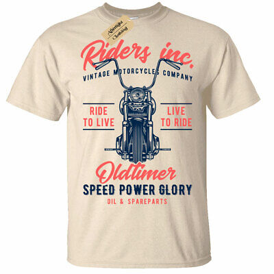 Riders Inc Old Timer Biker T-shirt da uomo TOP MOTO