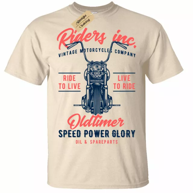 Riders inc Old timer biker T-shirt uomo top moto