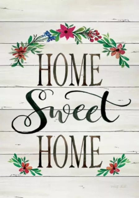 Home Sweet Home, Flowers Garden Flag 12"x18", Custom Decor, 2 Sided