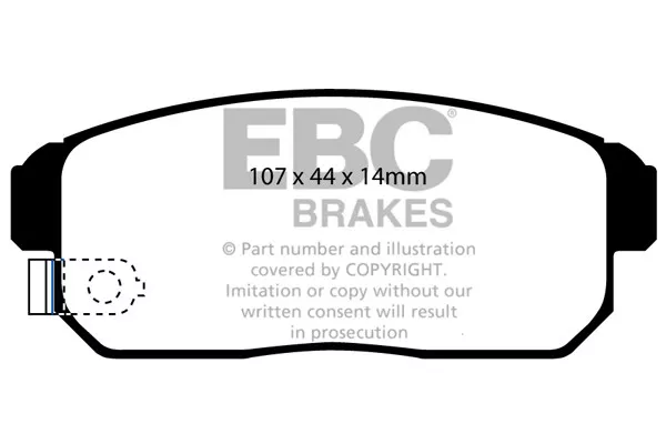 EBC Redstuff Rear Brake Pads for Mazda RX8 1.3 (Rotary) (UK) (2003 > 12)