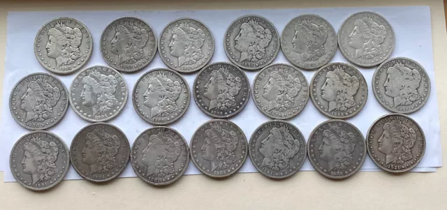 A Roll Of 20 Morgan Silver Dollars