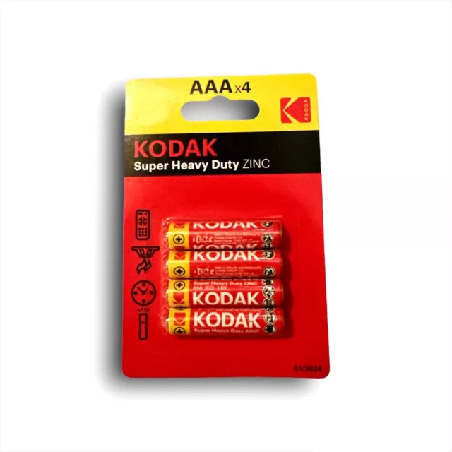 4x AAA KODAK Batterie EXTRA ZINC HEAVY DUTY R03 AAA-Batterie 1.5V DE/Blister