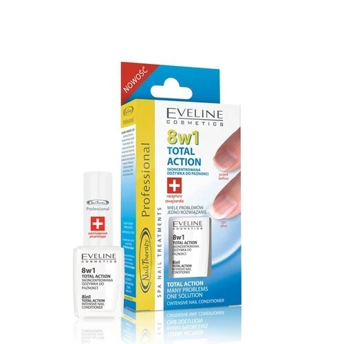 EVELINE INTENSIVE NAIL CONDITIONER 8in1 total action 12ml PROFESSIONAL