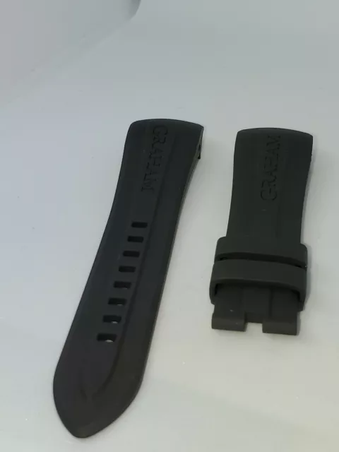 Black Graham Watch Rubber Band Fit Swordfish 24mm X 20 mm Length 120mm X 86mm Black Graham Watch Rubber Band Fit Swordfish 24mm X 20 mm Length 120mm X 86mm