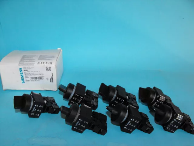 Siemens 3SB3000-2KA11+3SB3400-0B.Selector Switch.(LOT7PCS).NEW