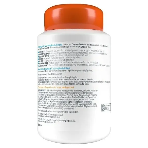Sanatogen A-Z komplettes Multivitamin, 23 essentielle Vitamine & Mineralstoffe 30 Tabletten 3