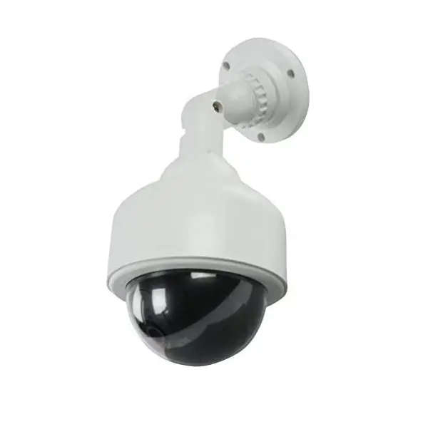 Telecamera di sicurezza fittizia CCTV con luce LED lampeggiante cupola esterna/interna