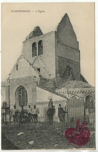 SUMSOUS - Marne - CPA 51 - The Church During the War