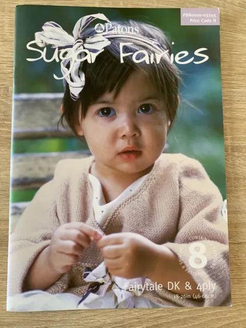 Libro de patrones de tejido Patons Sugar Fairies bebés DK y 4 capas