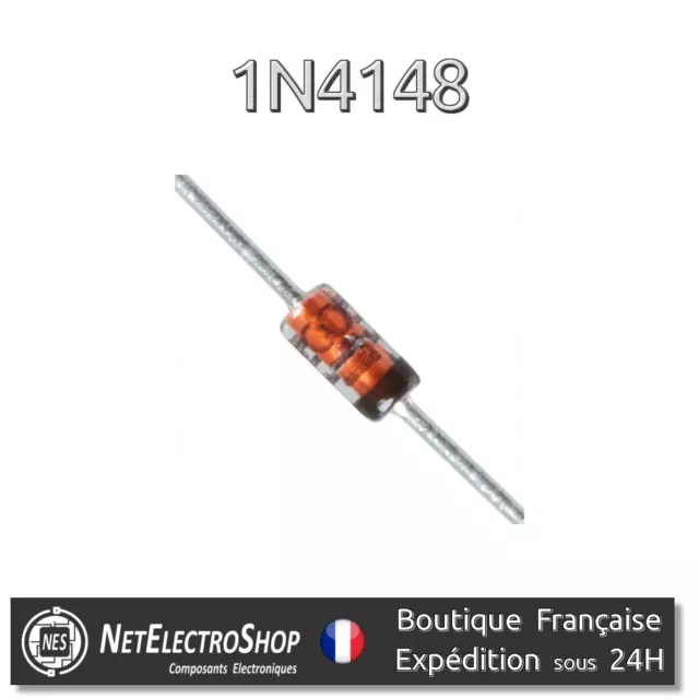 Diode 1N4148 - Diode commutation rapide - Lot de 10 à 500pcs