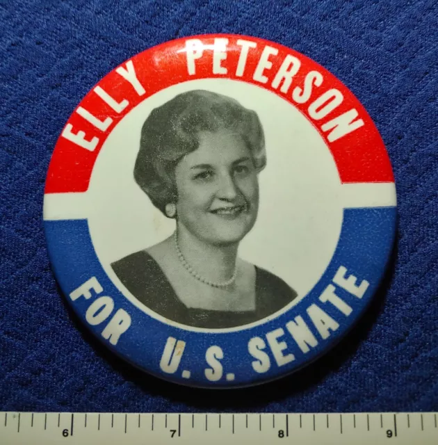 Elly Peterson Michigan Us Senate Woman Republican Political Pinback Button