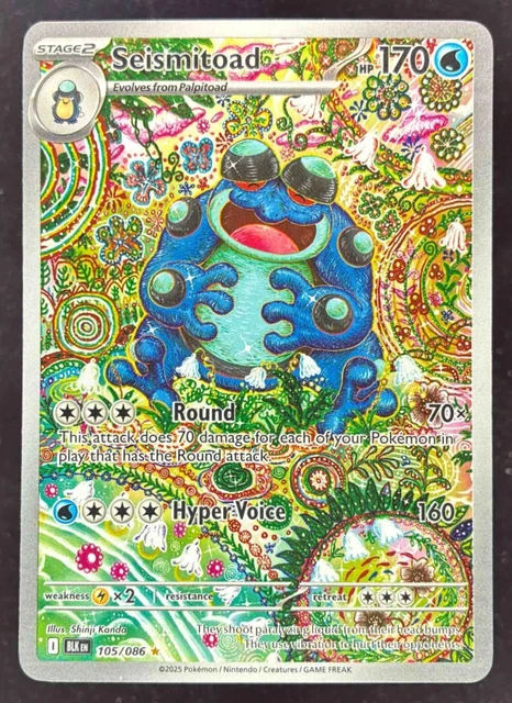 2025 POKEMON SV Black Bolt - BLK EN #105/086 Seismitoad Illustration ...