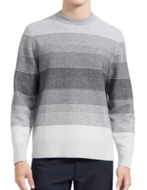 NWT THEORY Mens Burton Crewneck Sweater Grey Multi Size XL