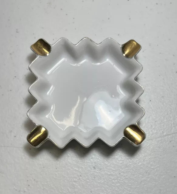 Vintage Goldcastle Made in Japan Small ashtray with gold trim