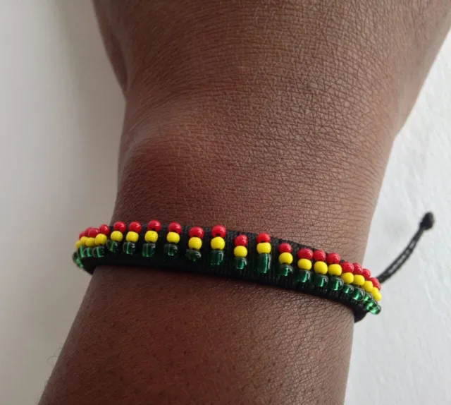 Wrist Band Bracelet Masai Beads Colorful African Unisex Adjustable Rasta Kenya