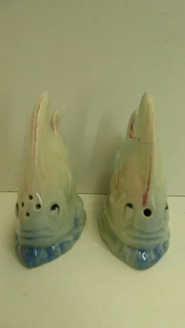 Australian Pottery Darbyshire Fish Salt & Pepper Shakers Pair