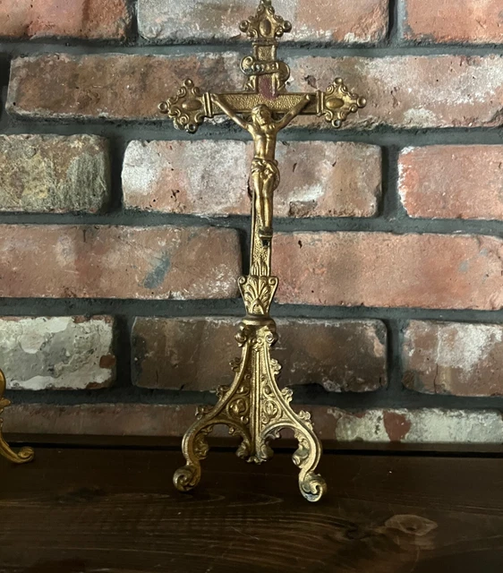 1880s Antique Altar Crucifix Bronze Christ Rare Find Catholic Jesus Cross 1880s Antique Altar Crucifix Bronze Christ Rare Find Catholic Jesus Cross
